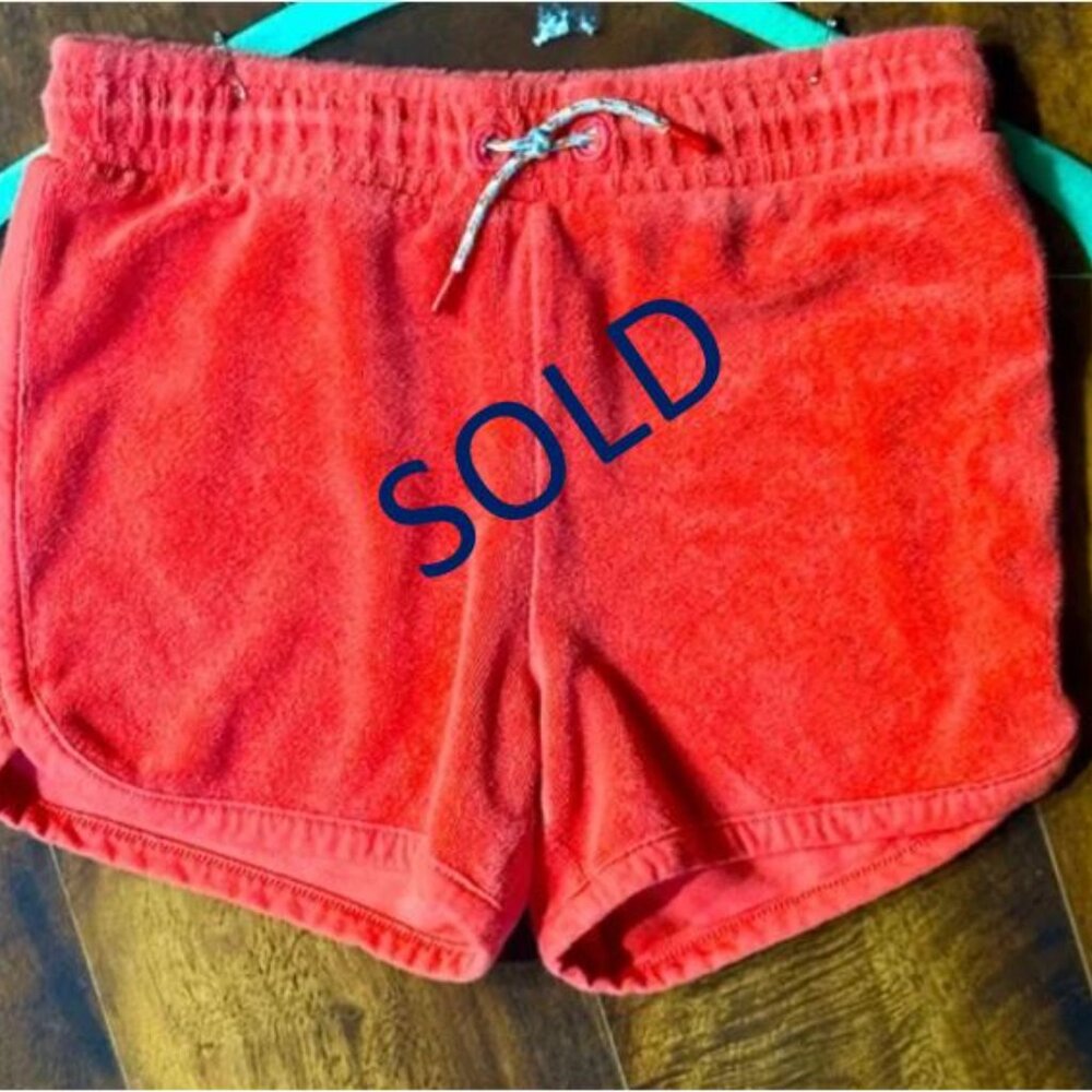Cat & Jack orange shorts with adjustable waistline, size 7